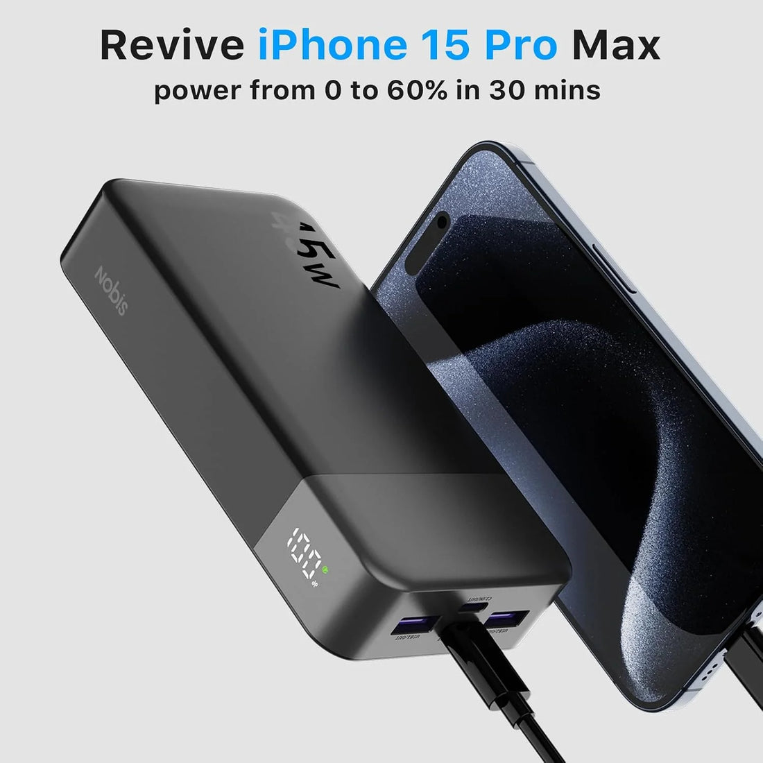 20,000mAh 45W Fast-Charge Power Bank