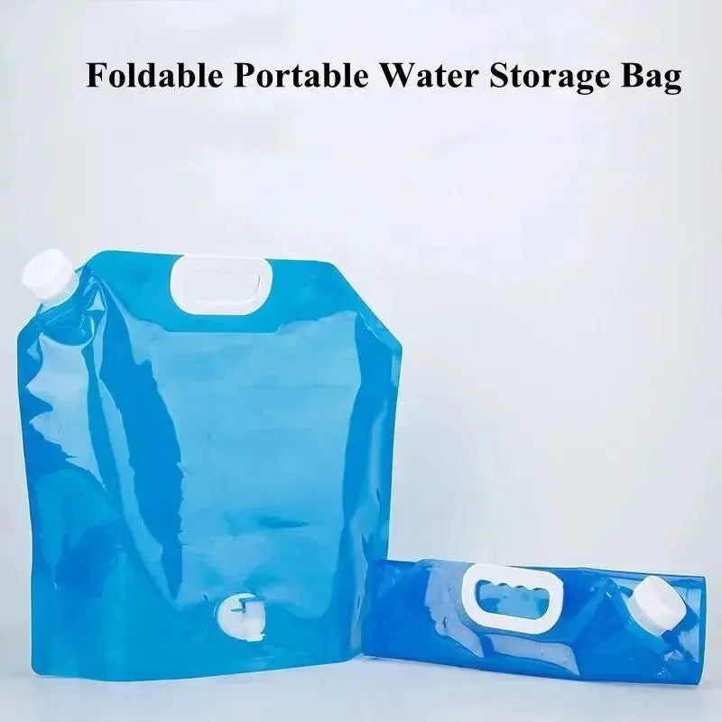 1-6PCs 5/10L camping water bag portable folding water bucket large water container outdoor travel collapsible pouch can