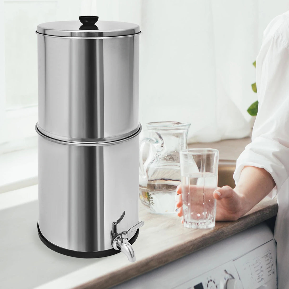 8.5L Stainless Steel Gravity Water Filter