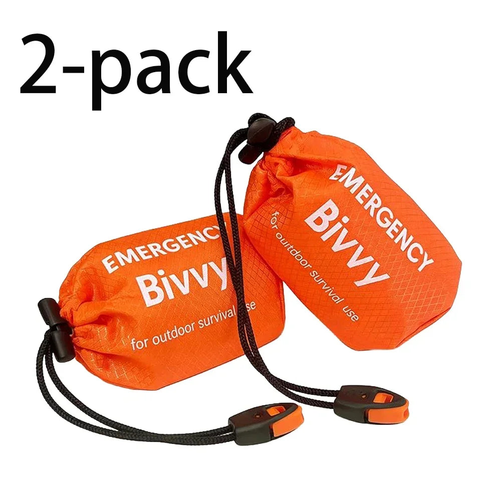 Thermal Emergency Sleeping Bag Survival Blanket Lightweight Waterproof Windproof Portable Bivy Sack Durable PE Aluminum Film New