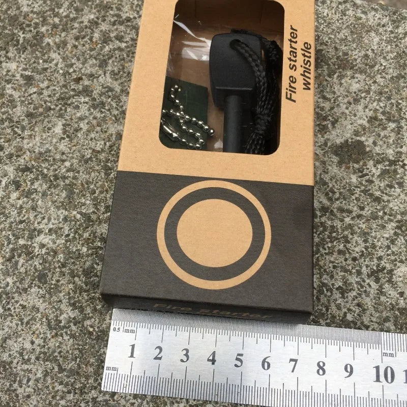 Ferro Rod Fire Starter Kit with Whistle