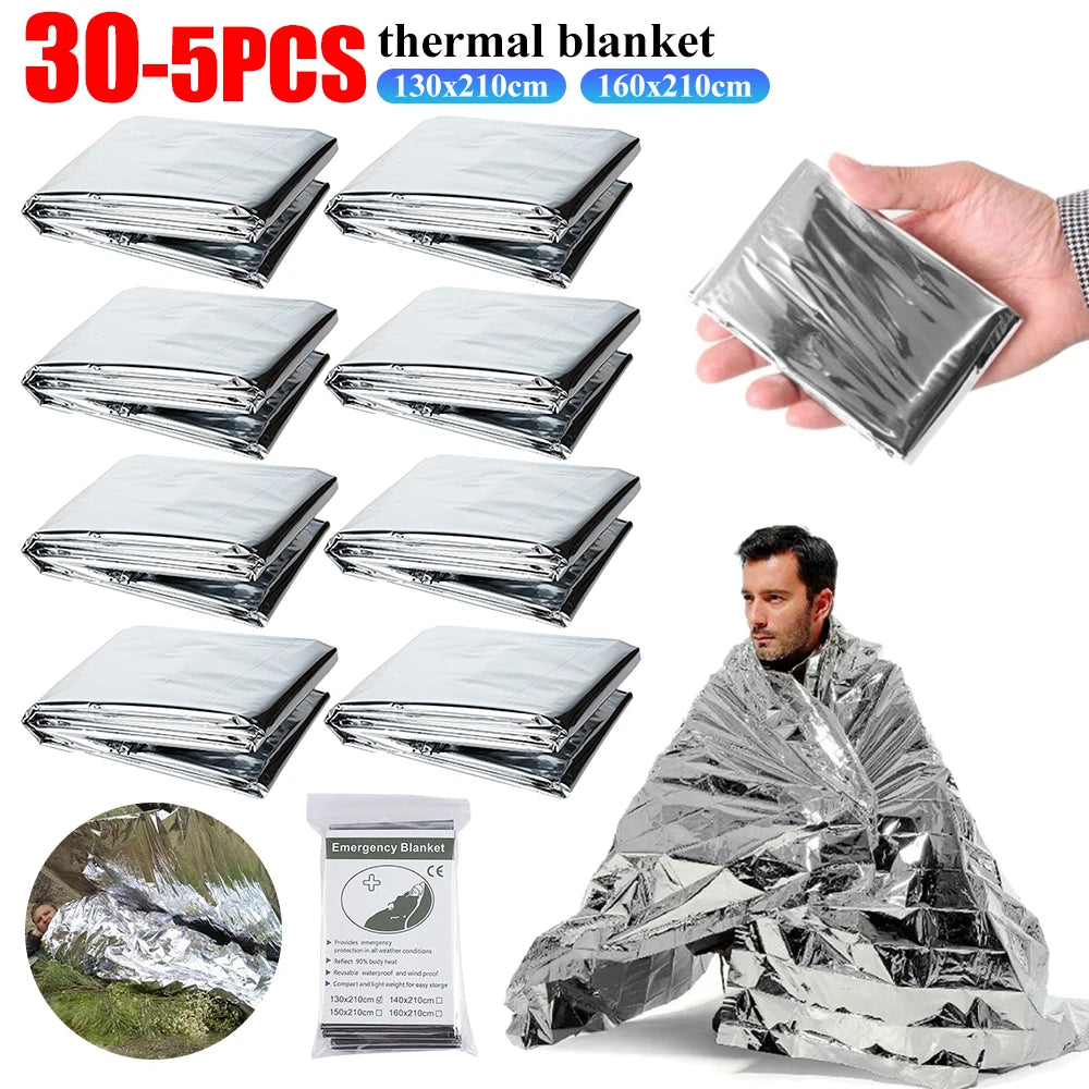 Emergency Foil Blankets (1 to 30 Pack)