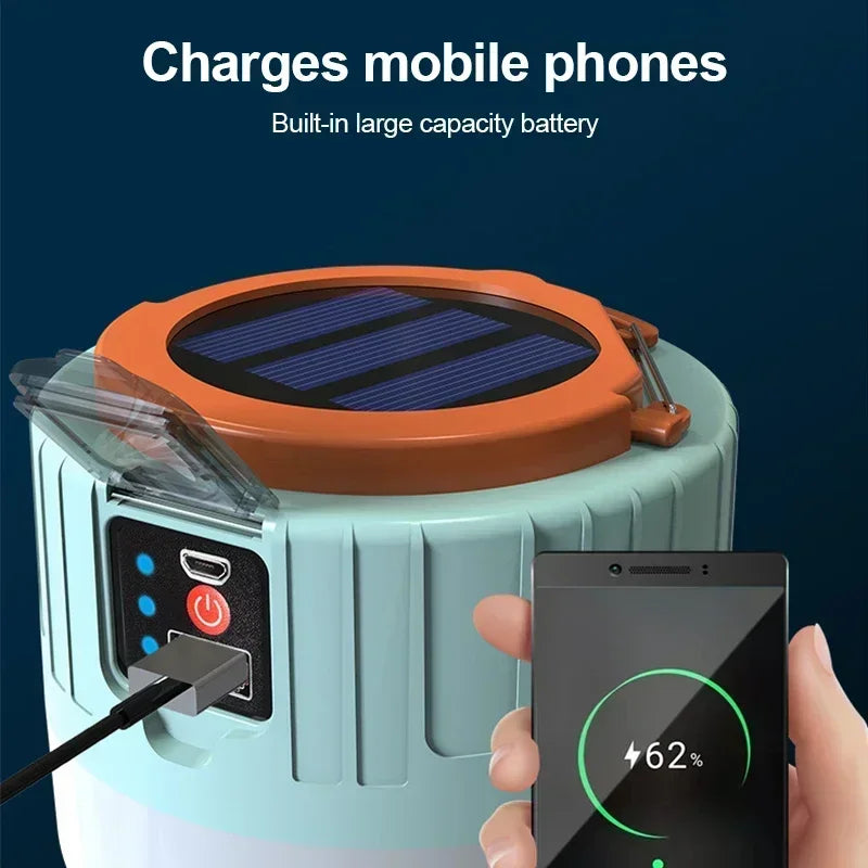 Rechargeable Power Bank Lantern with Remote – Solar/USB Blackout Light