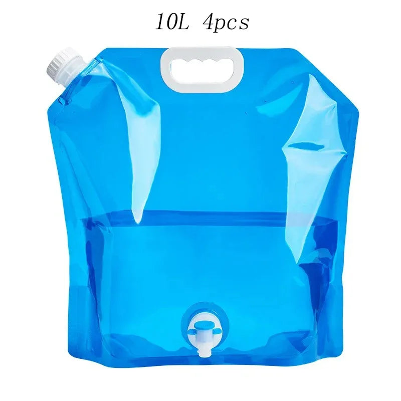 1-6PCs 5/10L camping water bag portable folding water bucket large water container outdoor travel collapsible pouch can