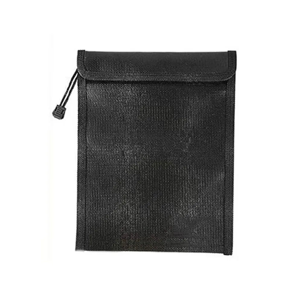 Waterproof Fireproof Document Bag S/M/L Zipper Closure Safety Cash Storage Pouch Heat-resistant Portable
