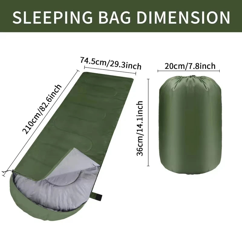 Camping Sleeping Bag Ultralight Waterproof Warm Envelope Backpacking Sleeping Bags for Outdoor Traveling Hiking