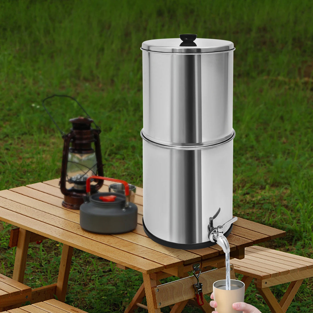 8.5L Stainless Steel Gravity Water Filter