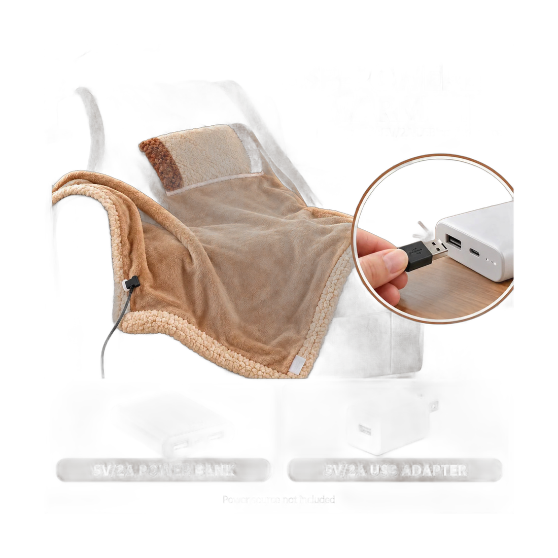 USB Heated Throw