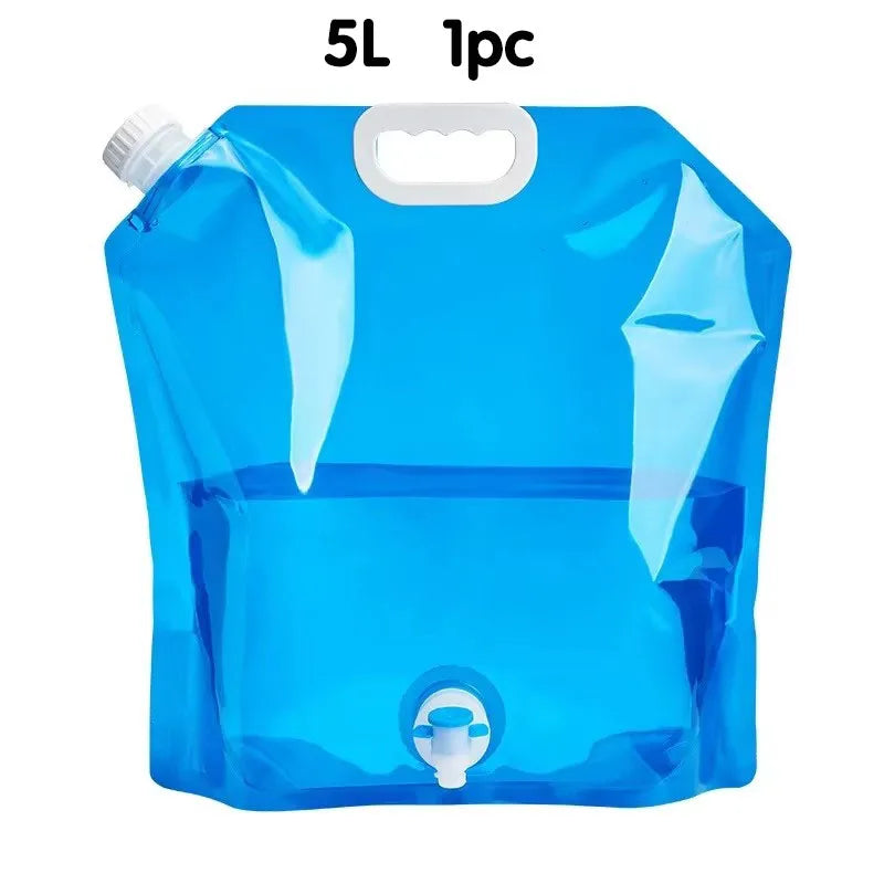 1-6PCs 5/10L camping water bag portable folding water bucket large water container outdoor travel collapsible pouch can