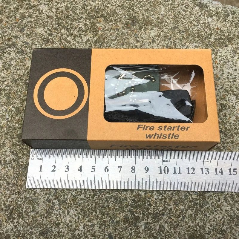 Ferro Rod Fire Starter Kit with Whistle