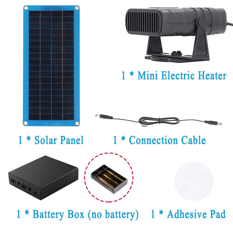 Solar 12V Mini Heater Kit (20W / 30W)