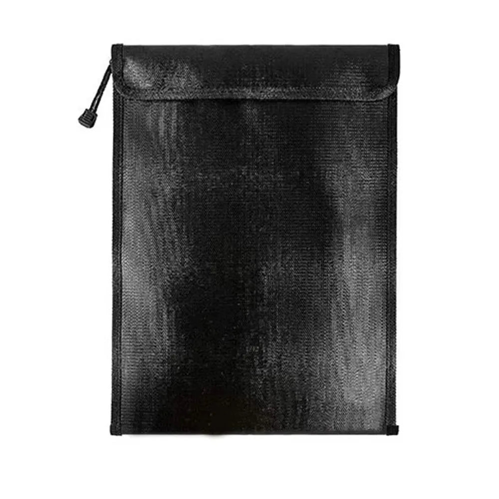 Waterproof Fireproof Document Bag S/M/L Zipper Closure Safety Cash Storage Pouch Heat-resistant Portable