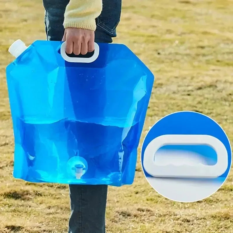 1-6PCs 5/10L camping water bag portable folding water bucket large water container outdoor travel collapsible pouch can