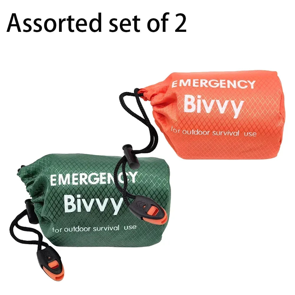Thermal Emergency Sleeping Bag Survival Blanket Lightweight Waterproof Windproof Portable Bivy Sack Durable PE Aluminum Film New