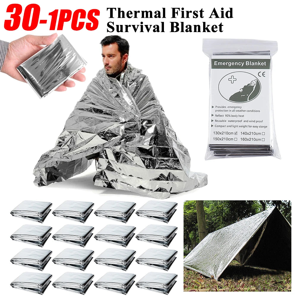 Emergency Foil Blankets (1 to 30 Pack)