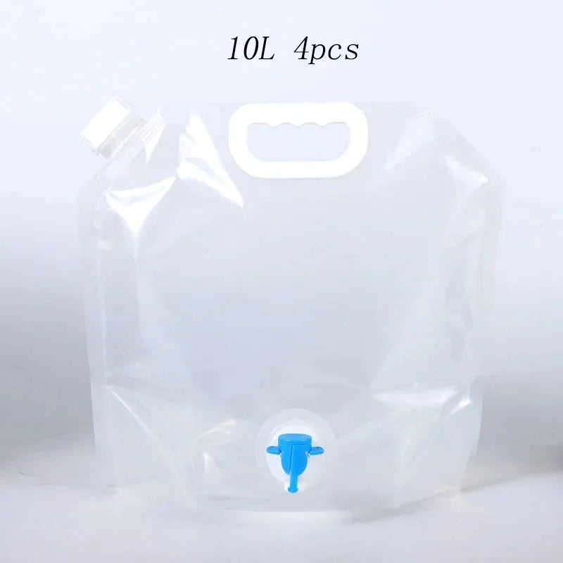 1-6PCs 5/10L camping water bag portable folding water bucket large water container outdoor travel collapsible pouch can