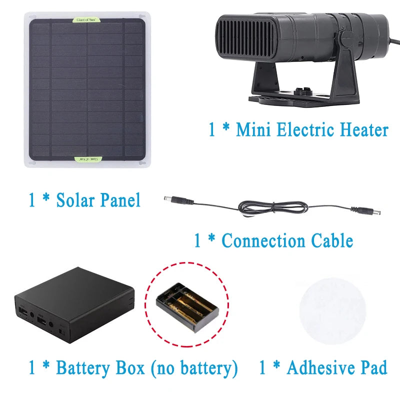 Solar 12V Mini Heater Kit (20W / 30W)