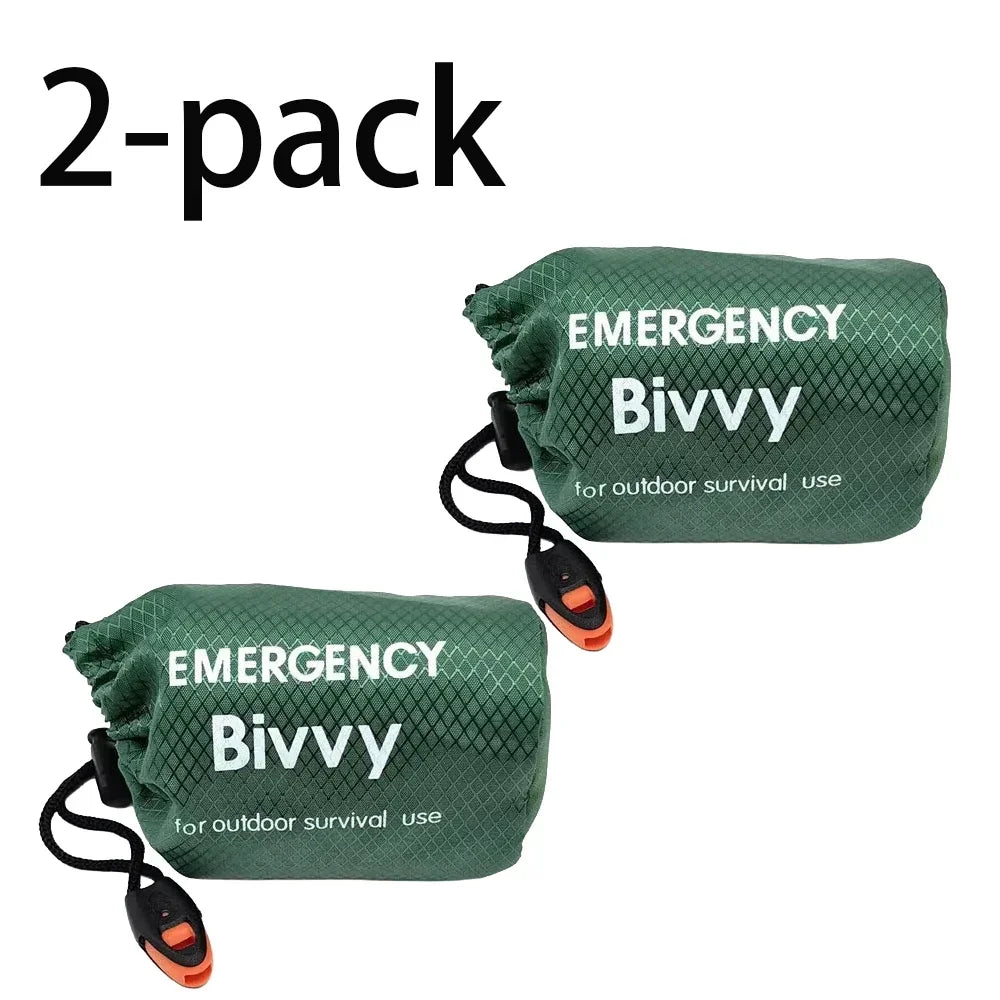 Thermal Emergency Sleeping Bag Survival Blanket Lightweight Waterproof Windproof Portable Bivy Sack Durable PE Aluminum Film New