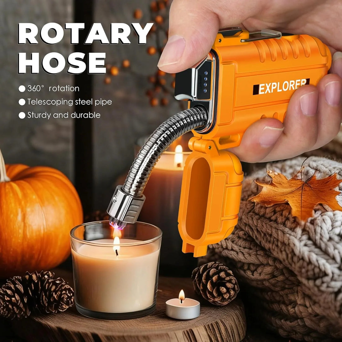 Rechargeable Windproof Arc Lighter with Torch