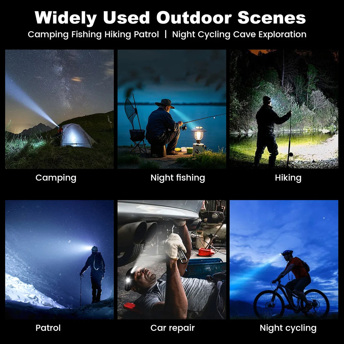 Motion-Sensor COB Head Torch (USB-C)