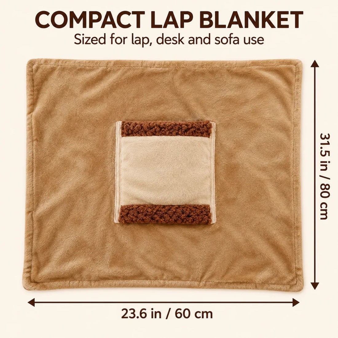USB Heated Throw Blanket – Power Bank Powered (Blackout Warmth)